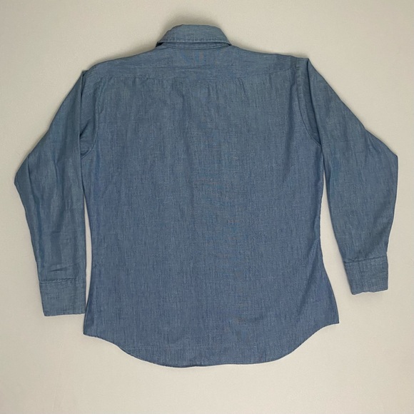 Vintage Westerner Pearl Snap, Chambray, Embroidered, Shirt, Large 16-16 1/2 - Picture 2 of 5